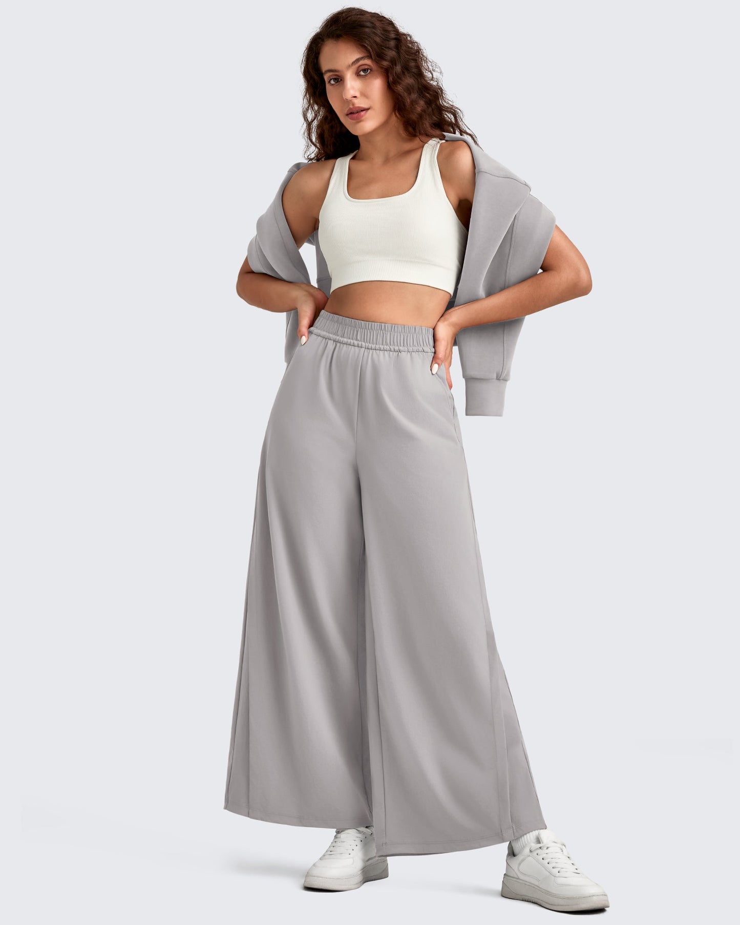 Pantalones Palazzo Anchos Ligeros al Tobillo