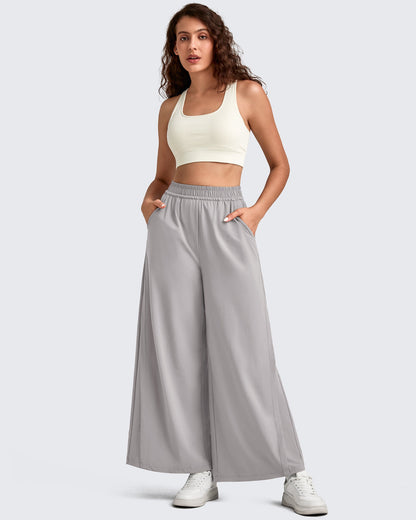 Pantalones Palazzo Anchos Ligeros al Tobillo