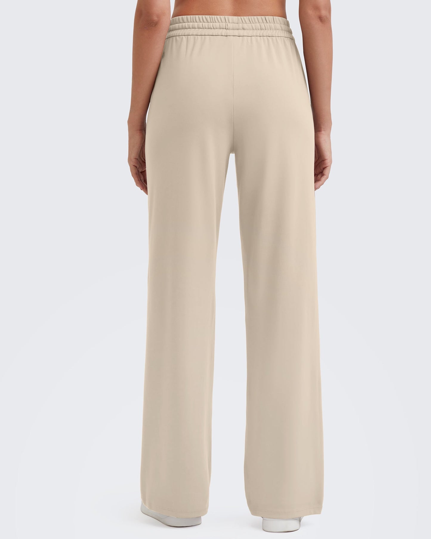 Pantalón Casual con Pliegues Delanteros Sueltos y Cordón