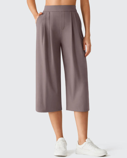 Pantalones capri ShiftReady de pierna ancha con cintura elástica de 18''