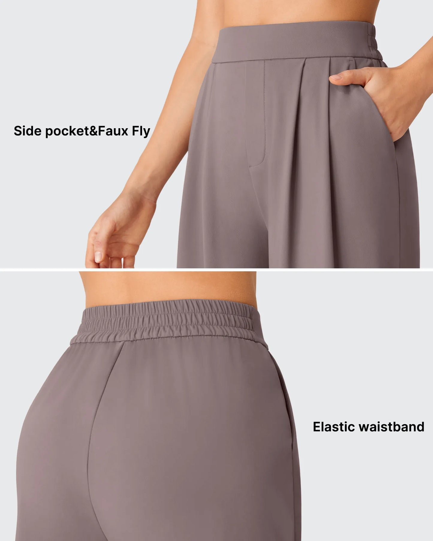 Pantalones capri ShiftReady de pierna ancha con cintura elástica de 18''