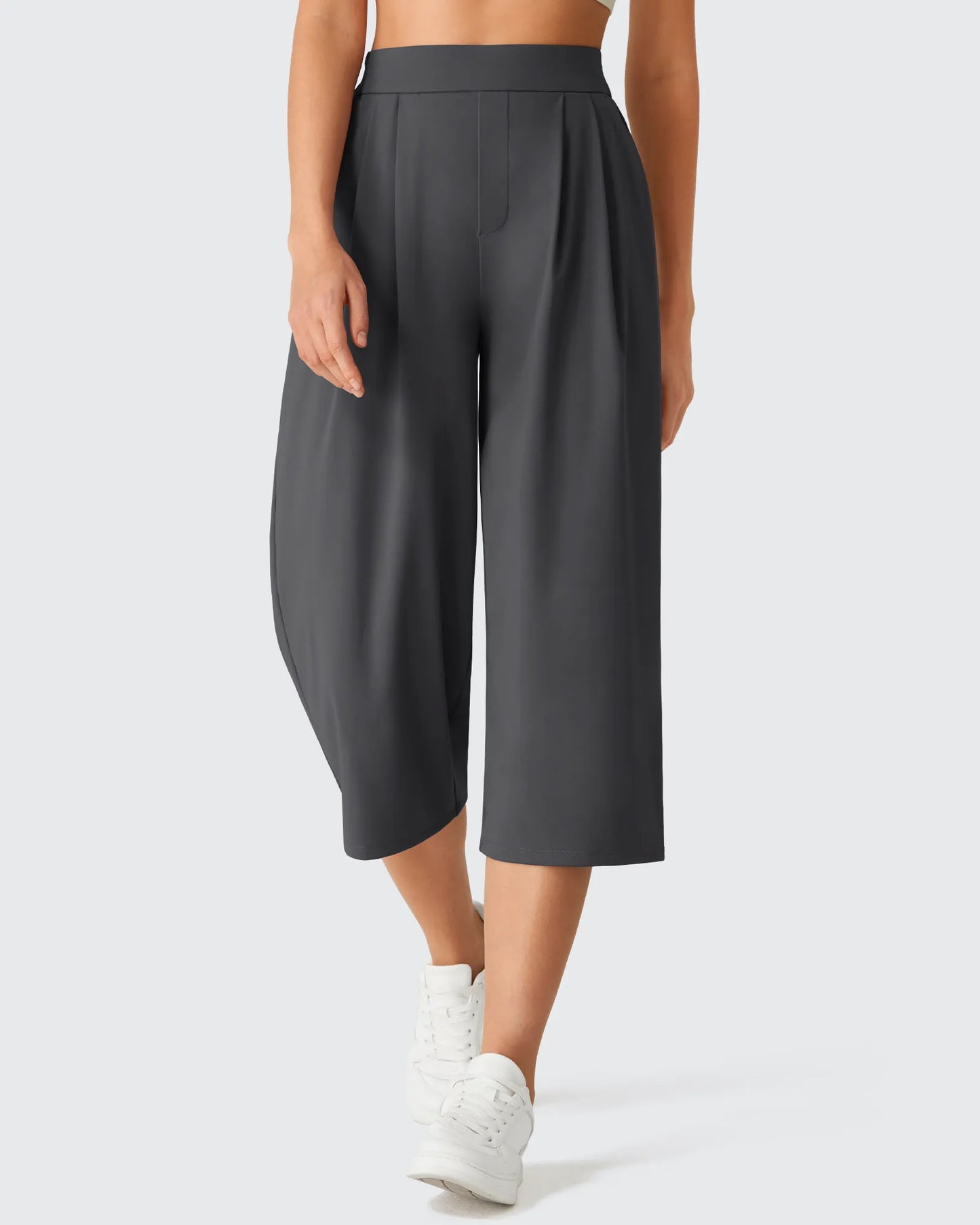 Pantalones capri ShiftReady de pierna ancha con cintura elástica de 18''