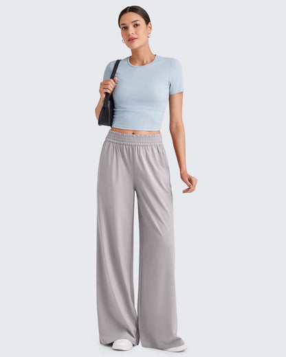 Pantalones de trabajo de pernera ancha con cintura elástica ShiftReady