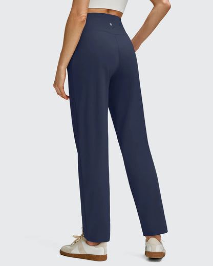 Pantalones de cintura alta cónicos hasta el tobillo con pliegues delanteros ShiftReady