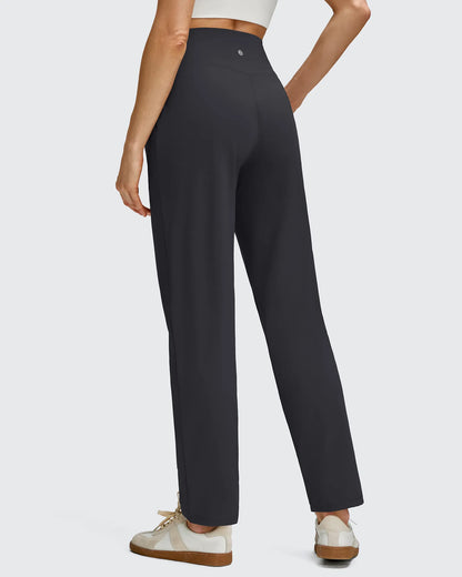Pantalones de cintura alta cónicos hasta el tobillo con pliegues delanteros ShiftReady