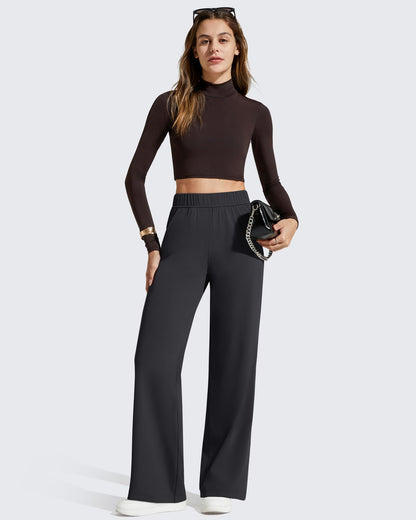 Pantalones de vestir rectos de talle alto ShiftReady