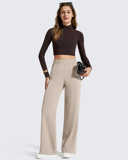 Pantalones de vestir rectos de talle alto ShiftReady
