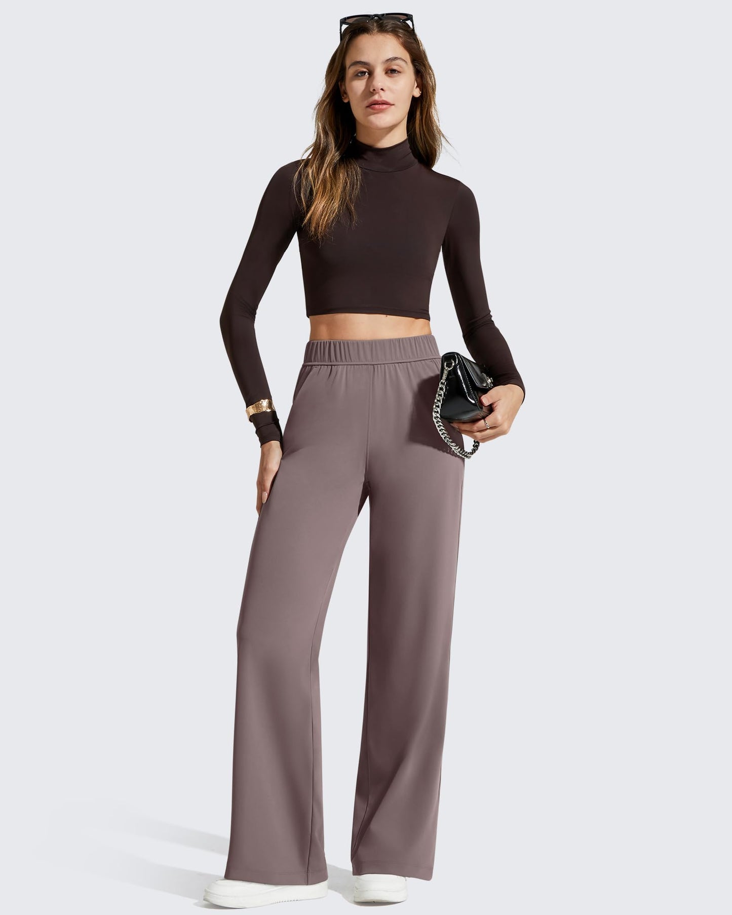 Pantalones de vestir rectos de talle alto ShiftReady