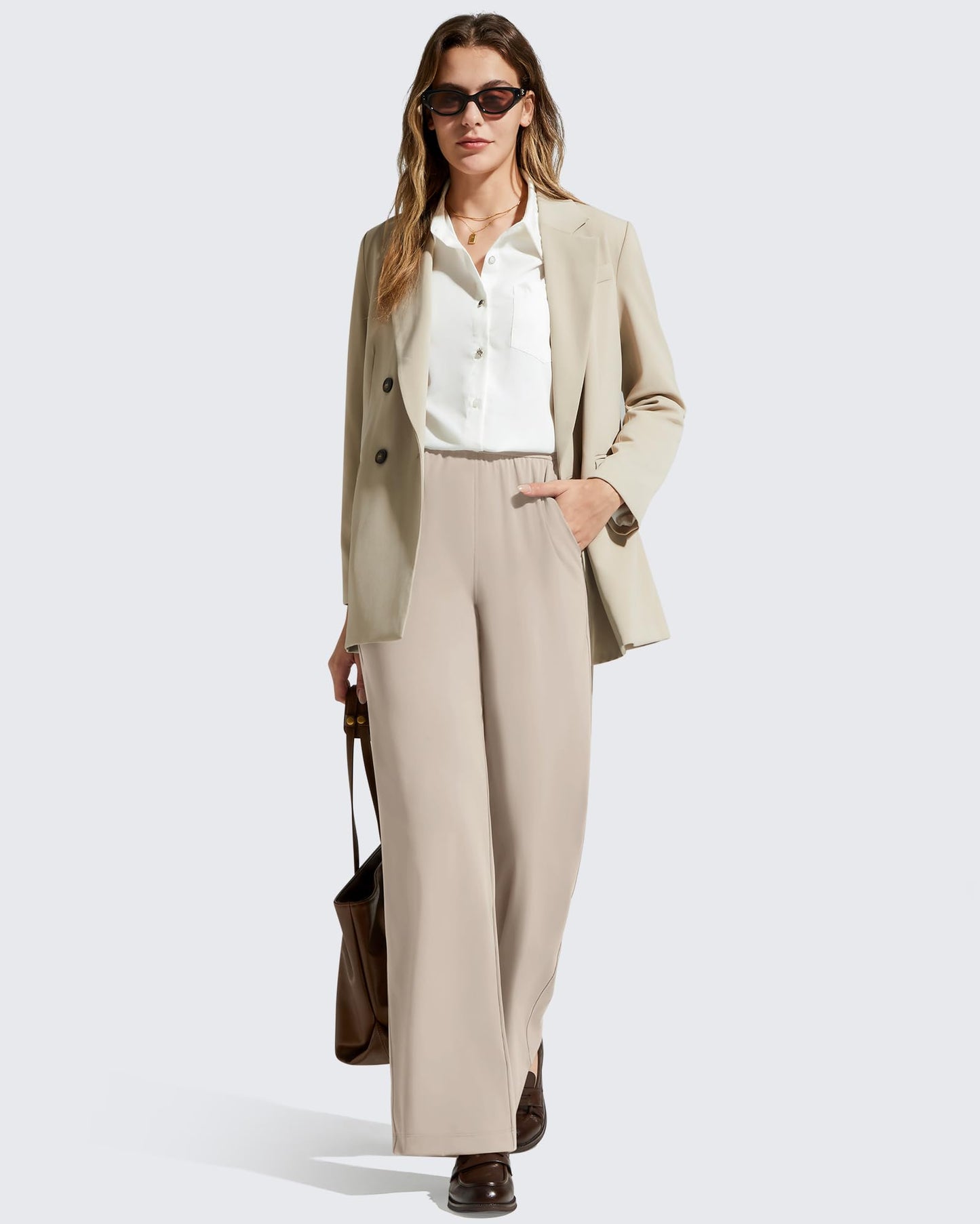 Pantalones de vestir rectos de talle alto ShiftReady