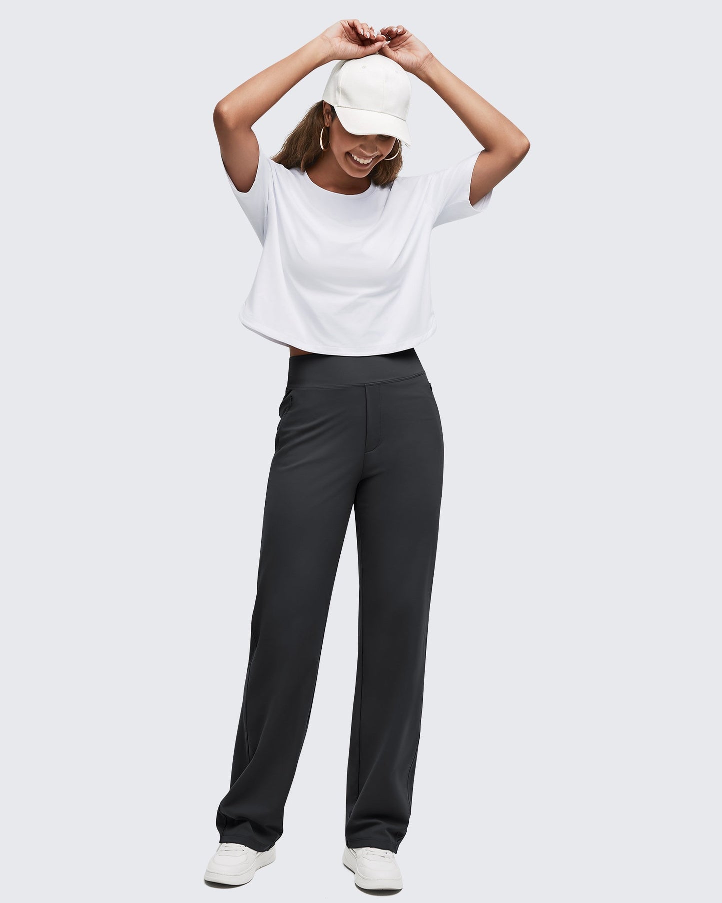 Pantalones de vestir ShiftReady de cintura alta con bolsillos ocultos con cremallera
