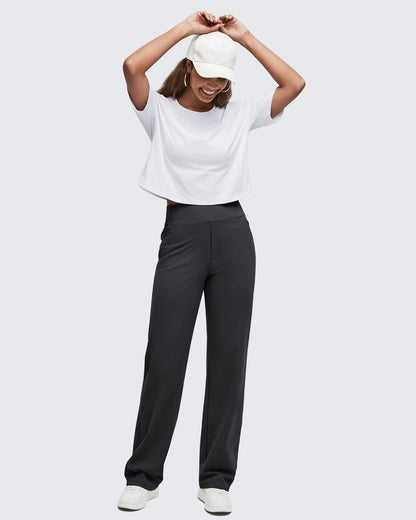 Pantalones de vestir ShiftReady de cintura alta con bolsillos ocultos con cremallera