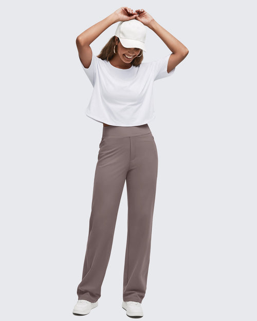 Pantalones de vestir ShiftReady de cintura alta con bolsillos ocultos con cremallera
