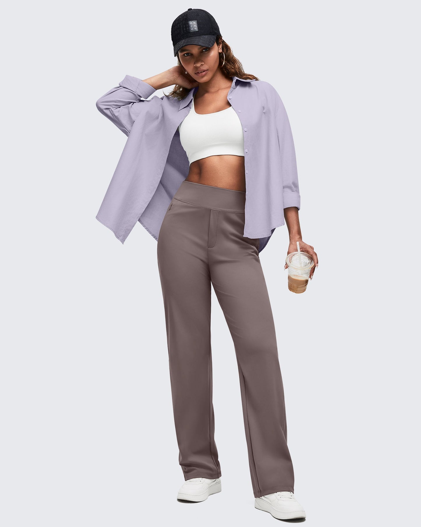 Pantalones de vestir ShiftReady de cintura alta con bolsillos ocultos con cremallera