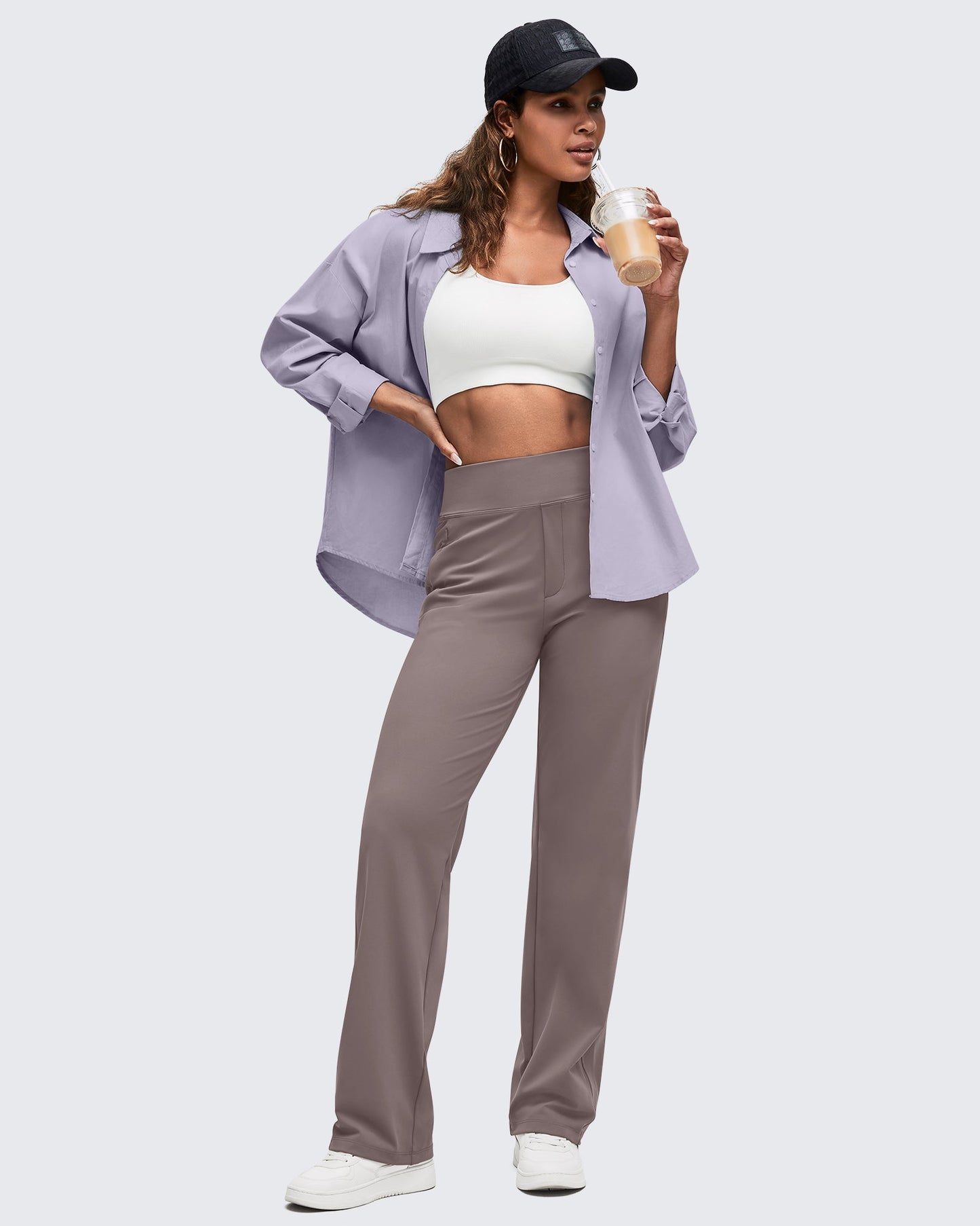 Pantalones de vestir ShiftReady de cintura alta con bolsillos ocultos con cremallera