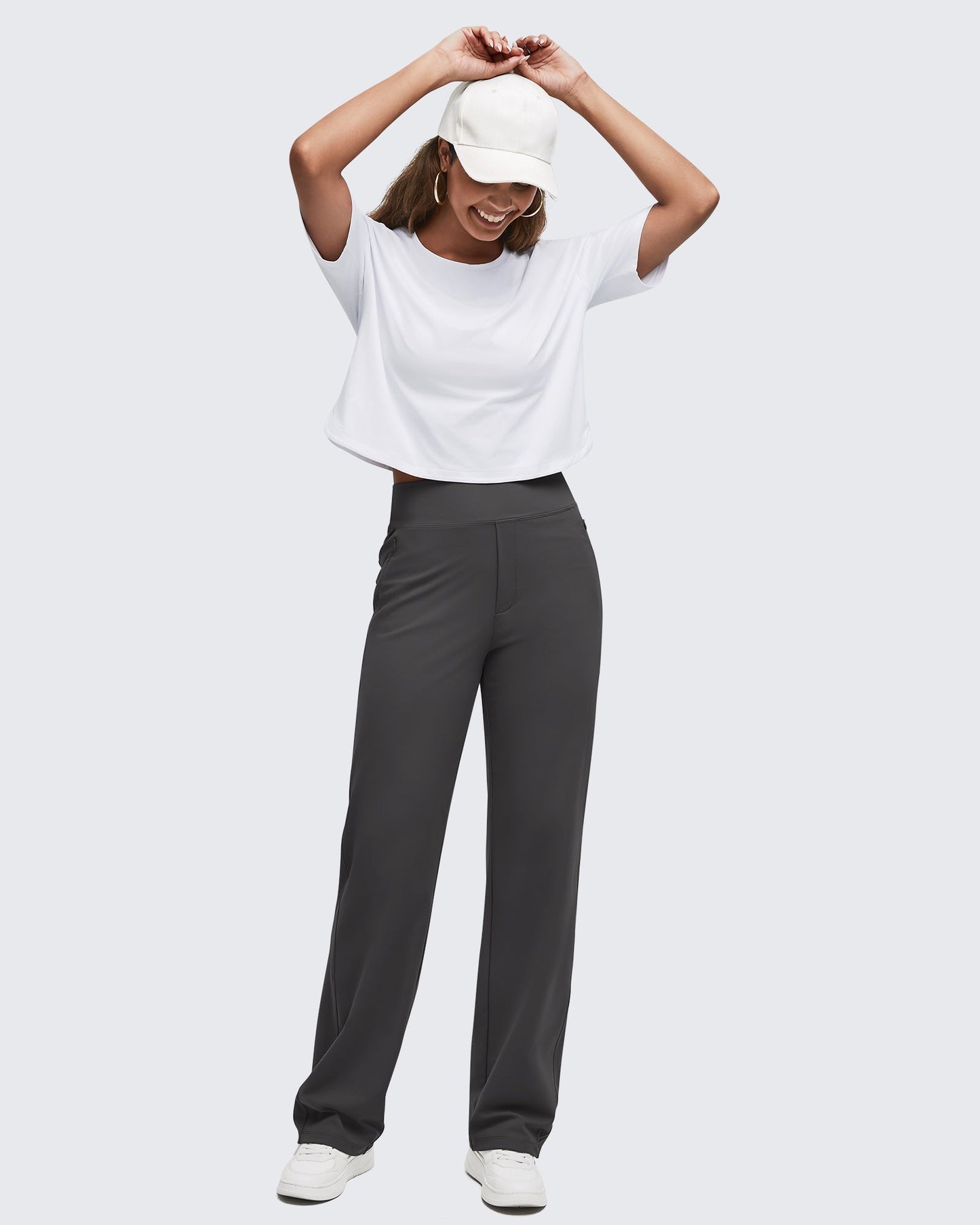 Pantalones de vestir ShiftReady de cintura alta con bolsillos ocultos con cremallera