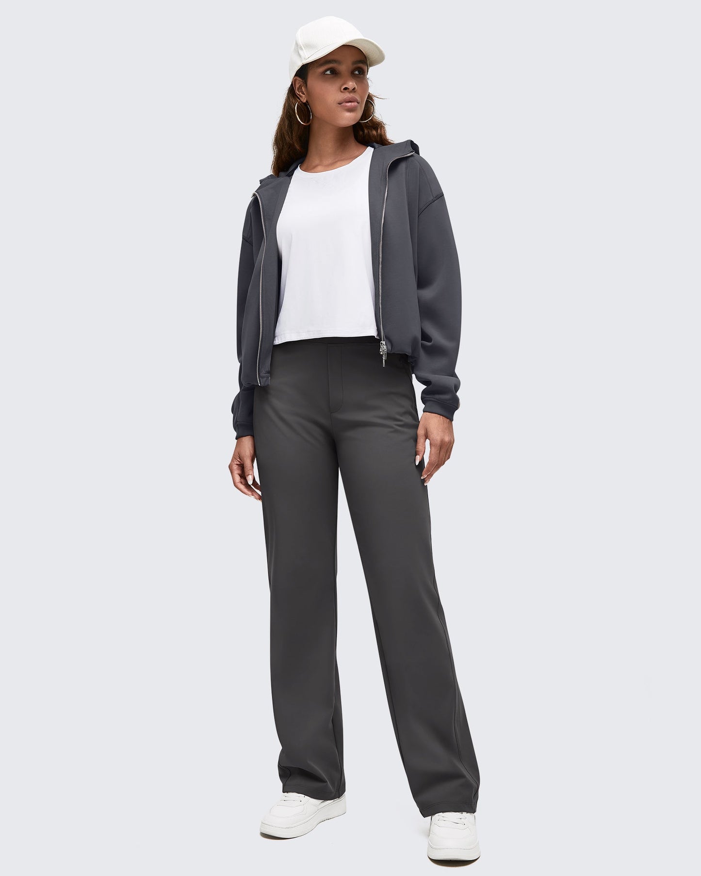 Pantalones de vestir ShiftReady de cintura alta con bolsillos ocultos con cremallera