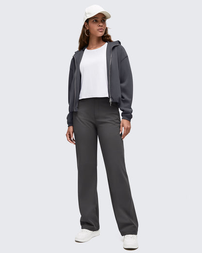 Pantalones de vestir ShiftReady de cintura alta con bolsillos ocultos con cremallera