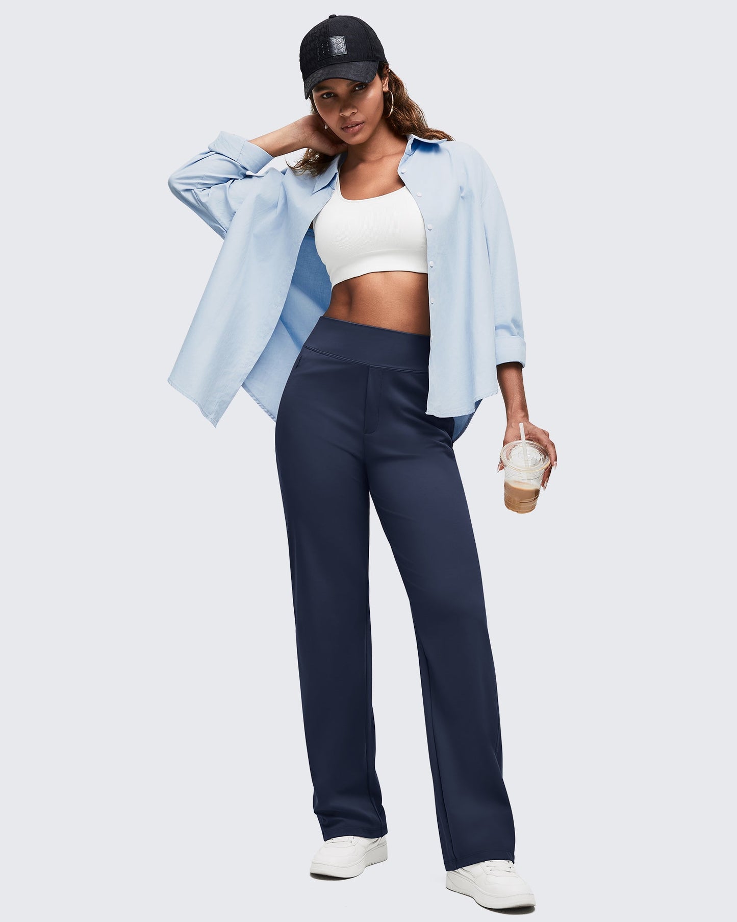 Pantalones de vestir ShiftReady de cintura alta con bolsillos ocultos con cremallera