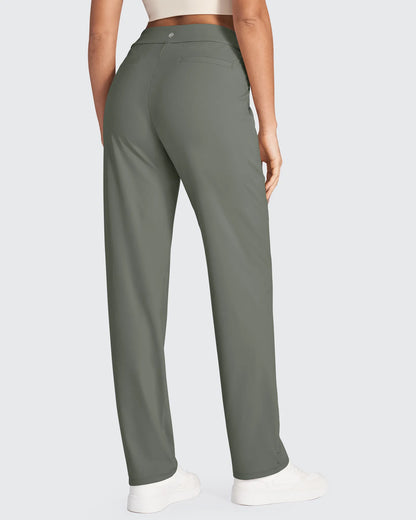 Pantalones de vestir rectos de talle alto ShiftReady - Largo regular