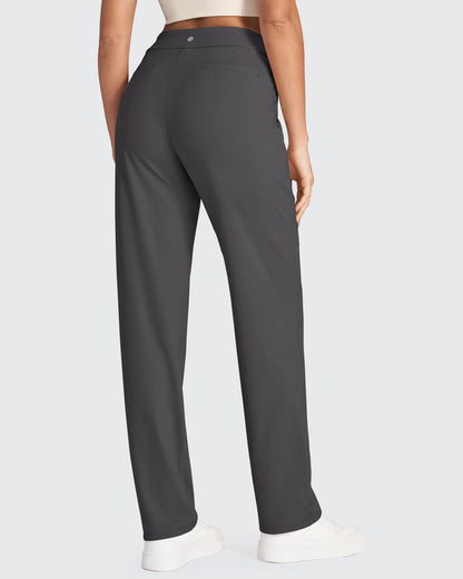 Pantalones de vestir rectos de talle alto ShiftReady Petite