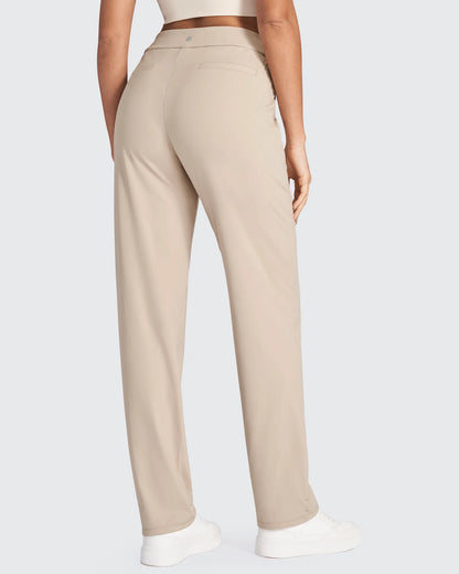 Pantalones de vestir rectos de talle alto ShiftReady Petite