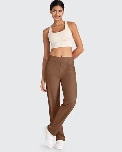 Pantalones de vestir rectos de talle alto ShiftReady