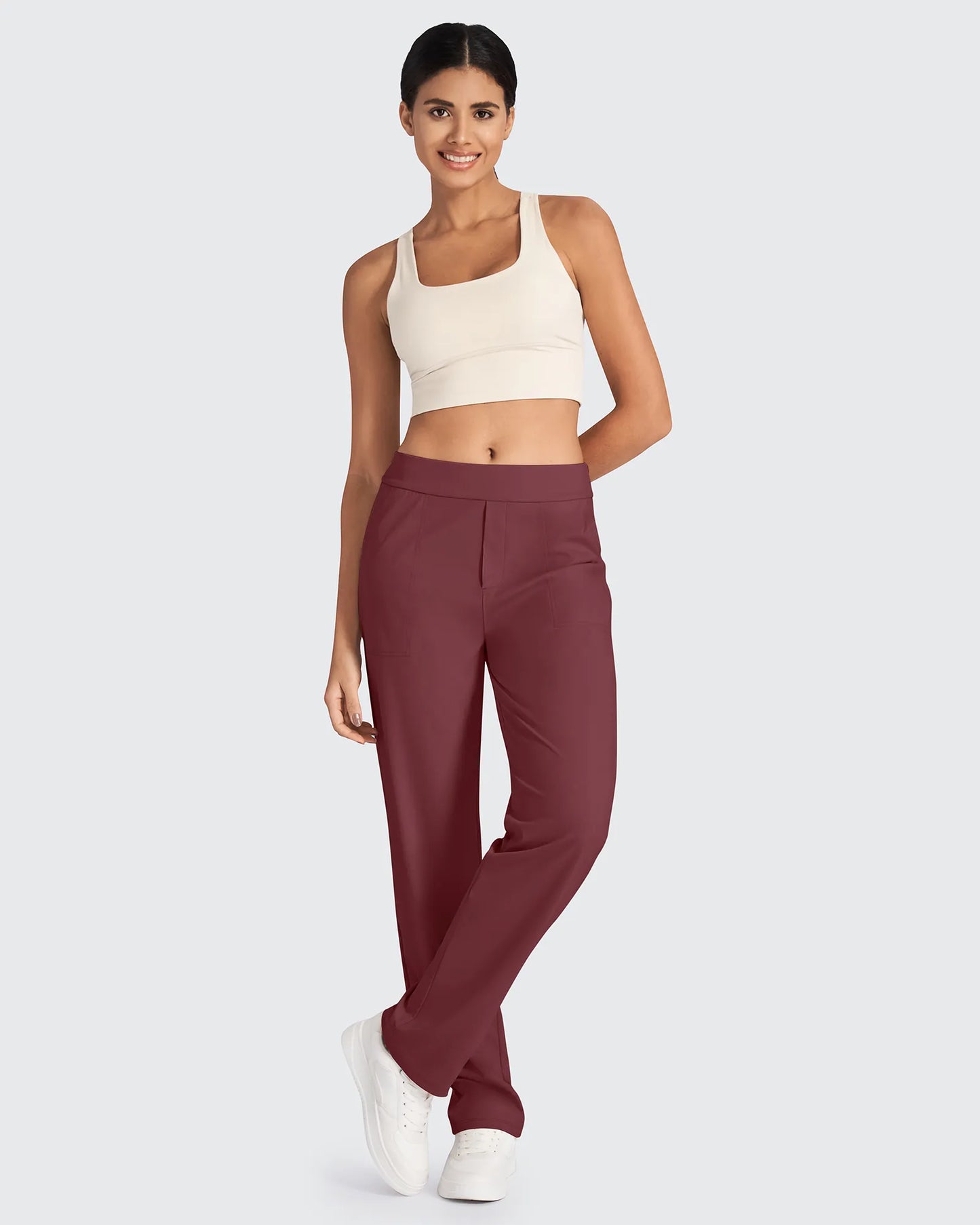 Pantalones de vestir rectos de talle alto ShiftReady - Largo regular