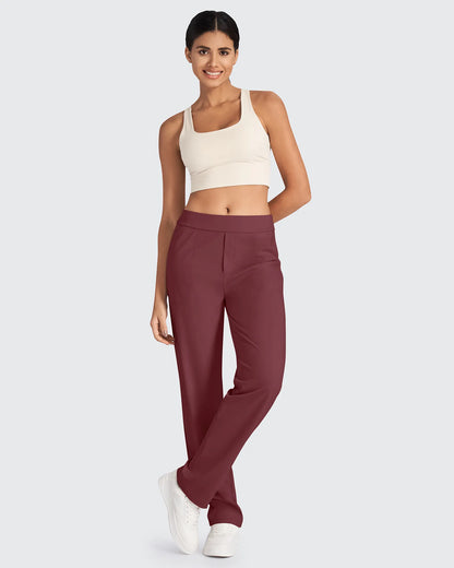 Pantalones de vestir rectos de talle alto ShiftReady Petite