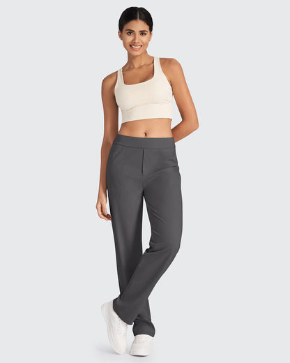 Pantalones de vestir rectos de talle alto ShiftReady