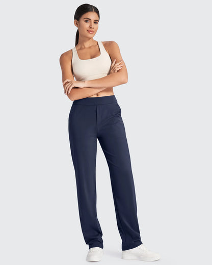 Pantalones de vestir rectos de talle alto ShiftReady - Largo regular