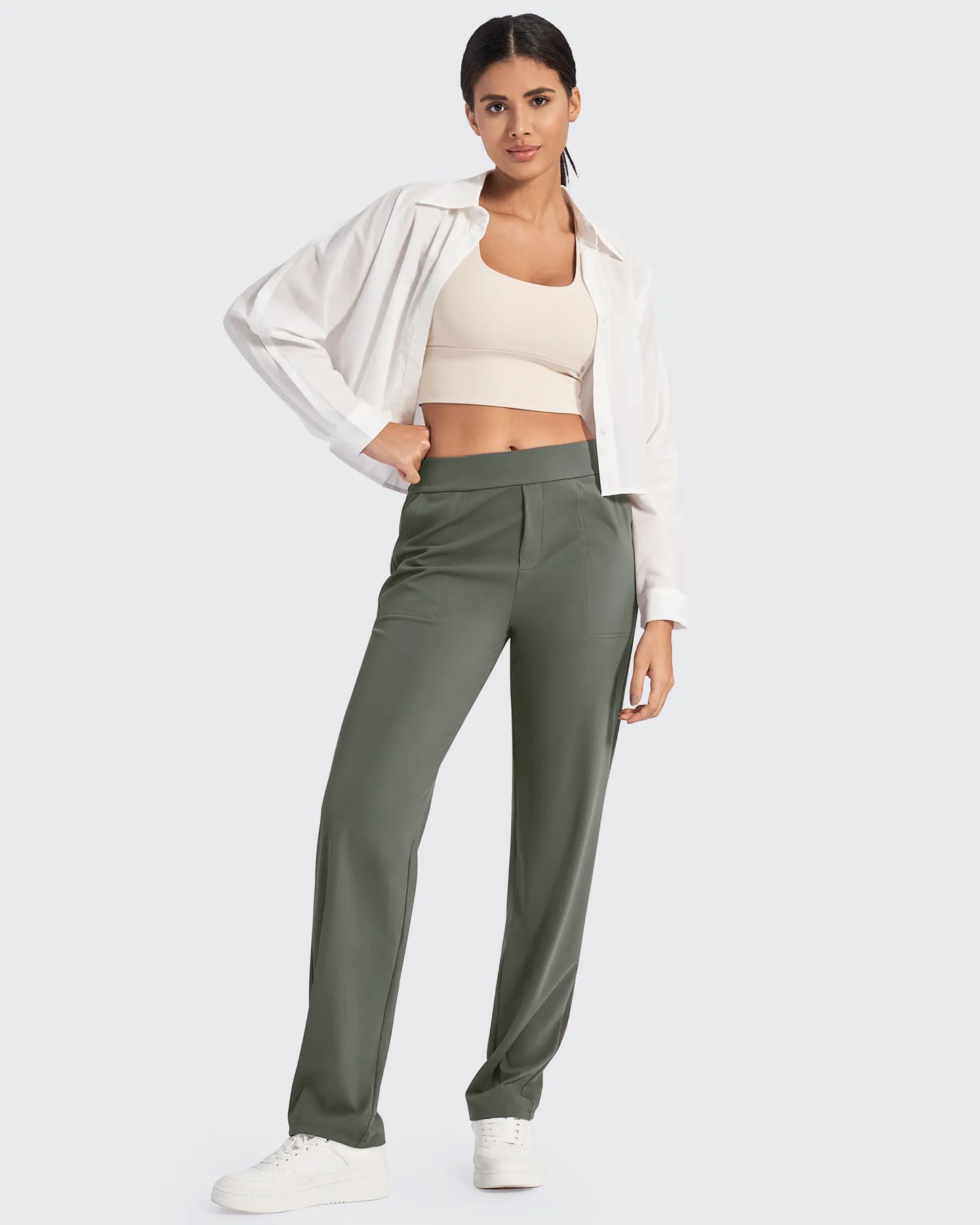 Pantalones de vestir rectos de talle alto ShiftReady Tall