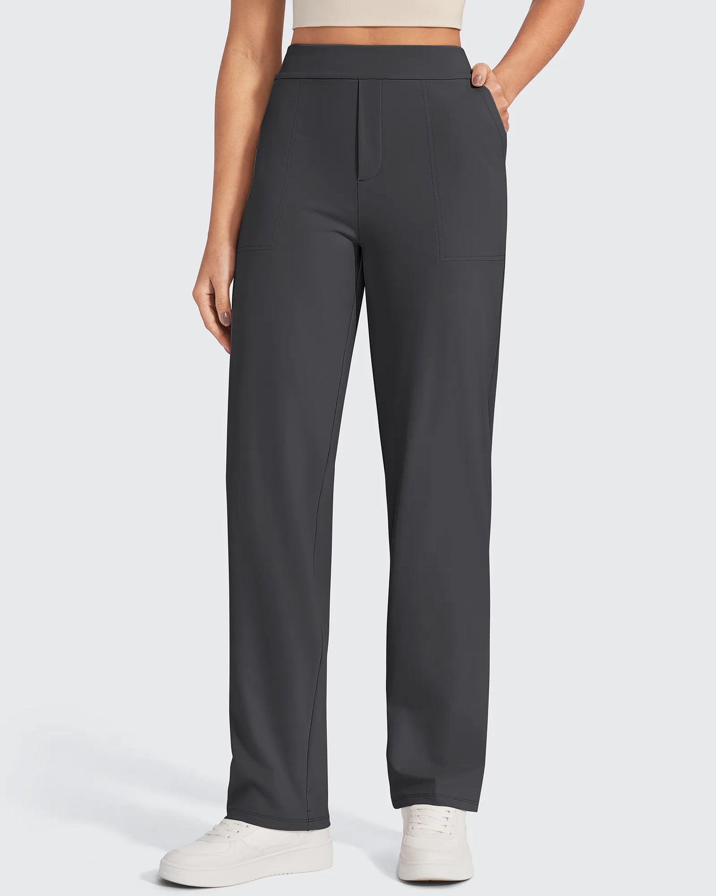 Pantalones de vestir rectos de talle alto ShiftReady