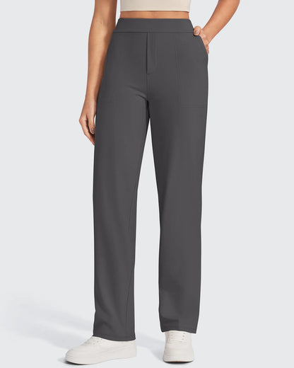 Pantalones de vestir rectos de talle alto ShiftReady Petite