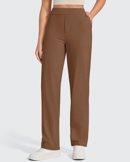 Pantalones de vestir rectos de talle alto ShiftReady - Largo regular