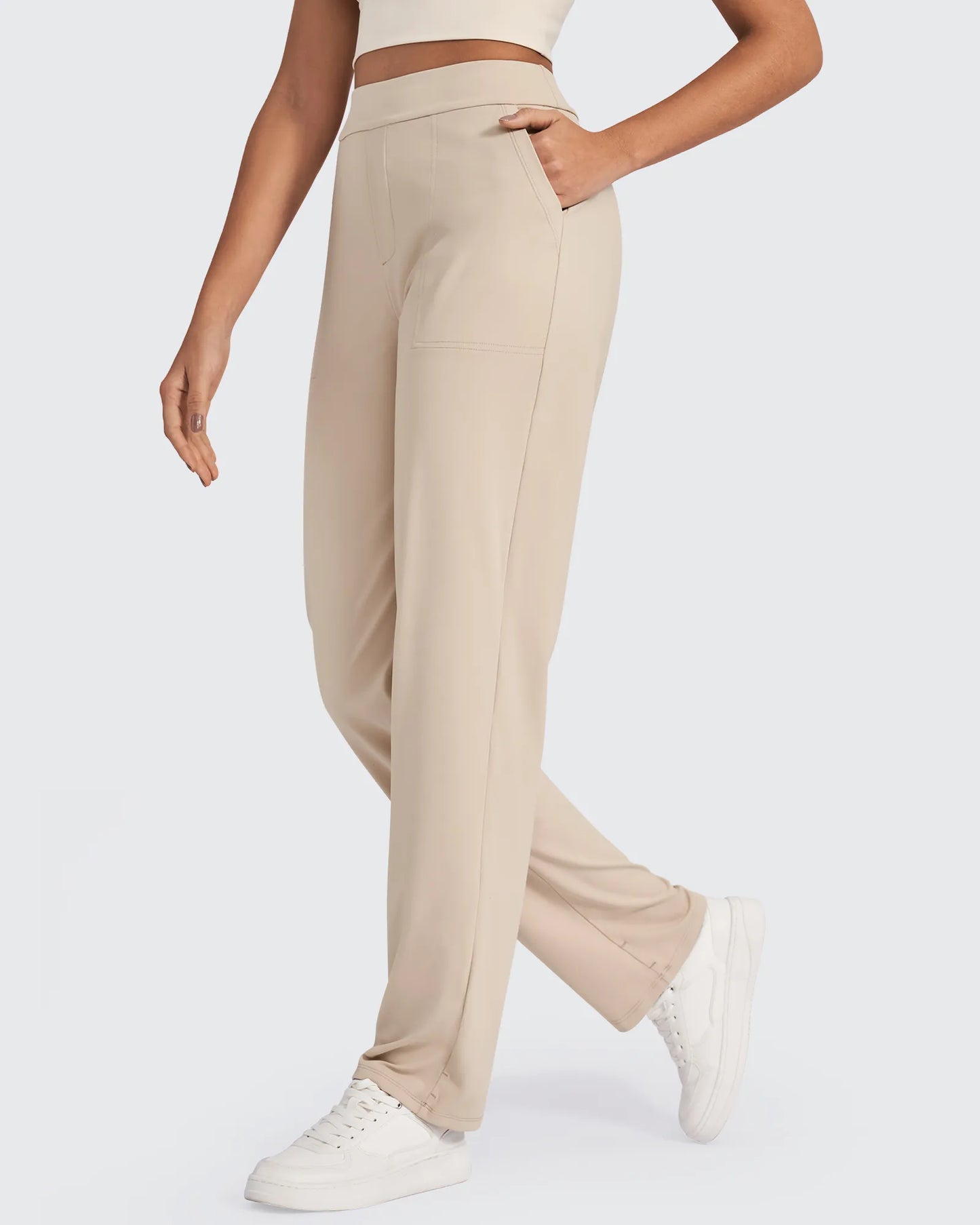 Pantalones de vestir rectos de talle alto ShiftReady - Largo regular
