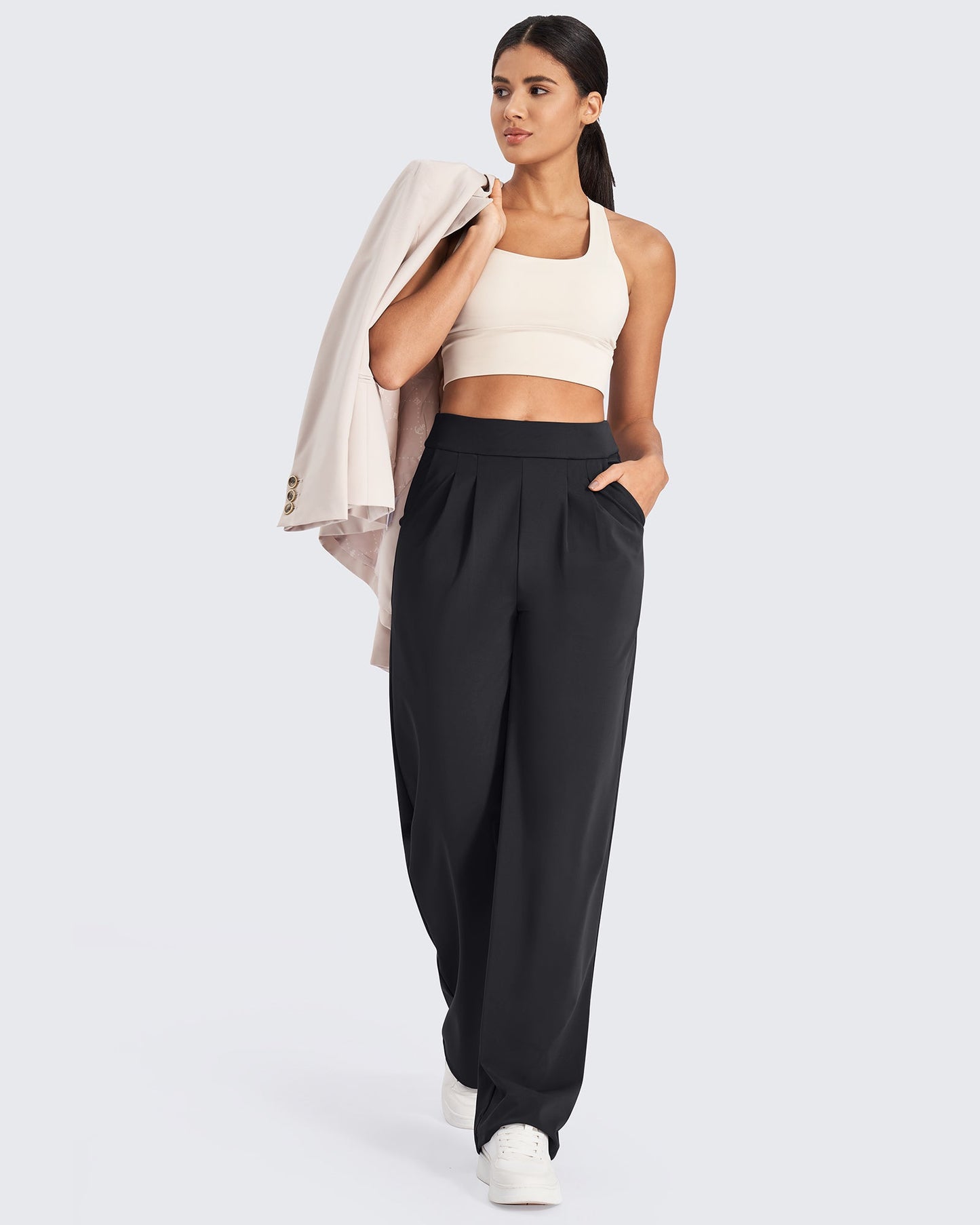 Pantalones de trabajo de pierna ancha y talle alto ShiftReady