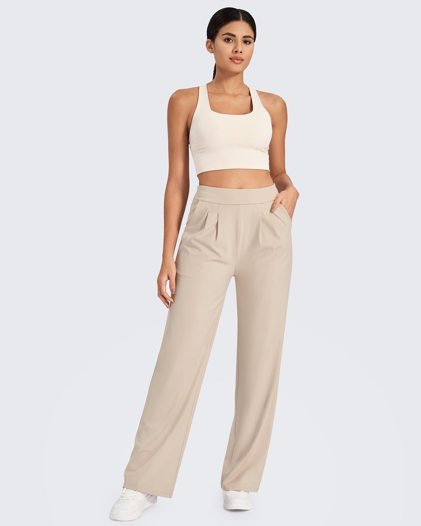 Pantalones de trabajo de pierna ancha y talle alto ShiftReady