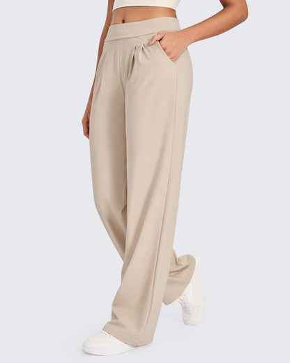 Pantalones de trabajo de pierna ancha y talle alto ShiftReady