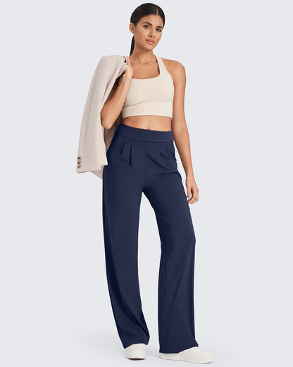Pantalones de trabajo de pierna ancha y talle alto ShiftReady