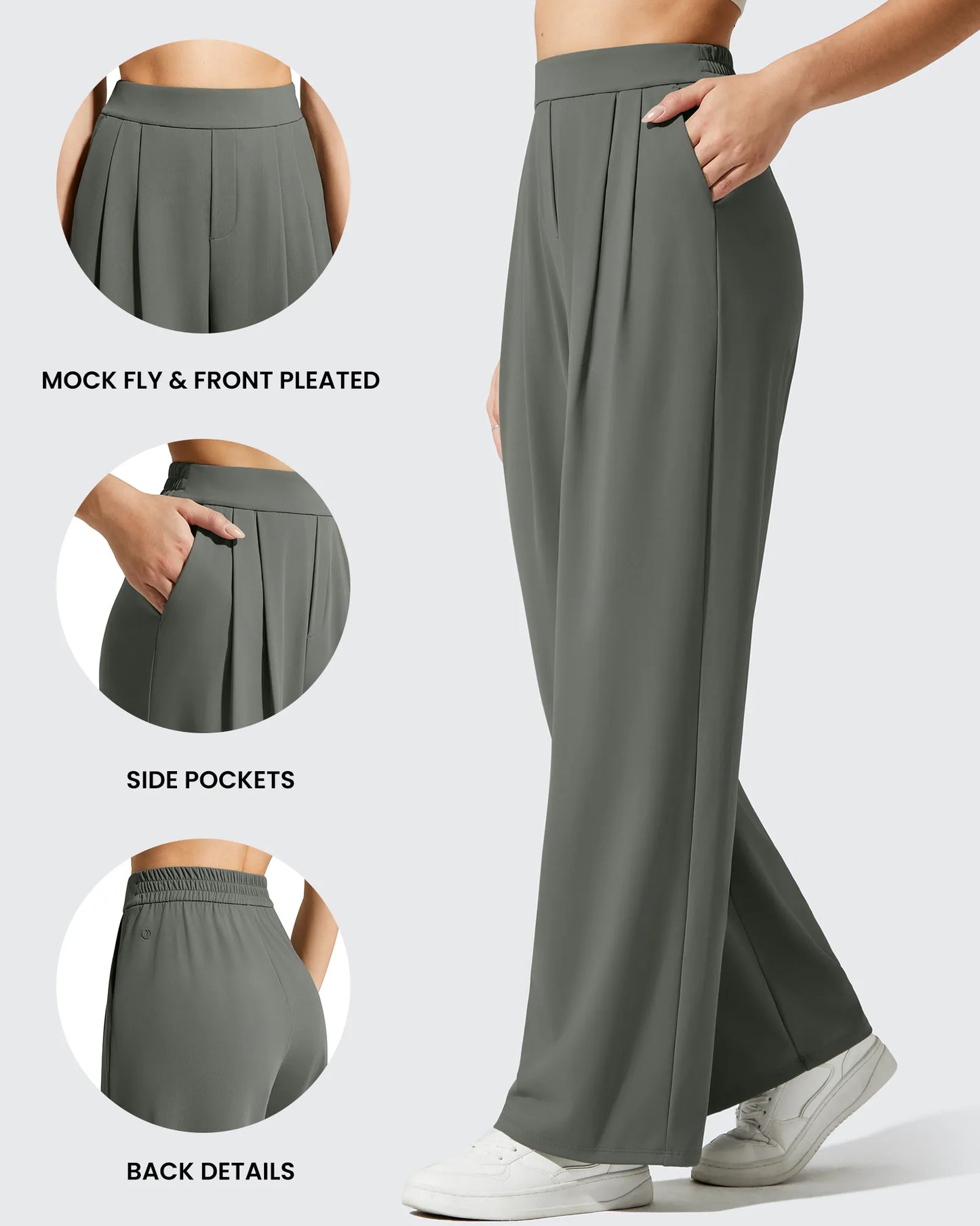 Pantalones Casuales de Vestir de Talle Alto ShiftReady