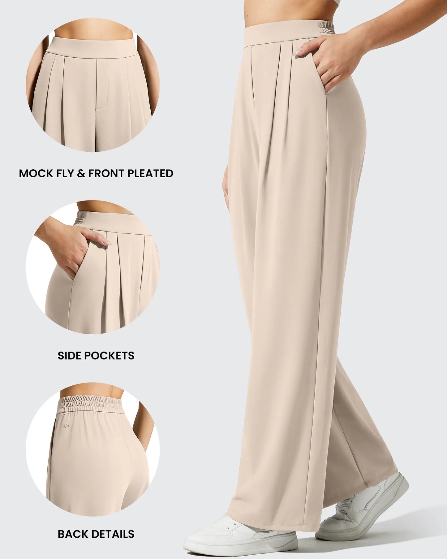 Pantalones Casuales de Vestir de Talle Alto ShiftReady