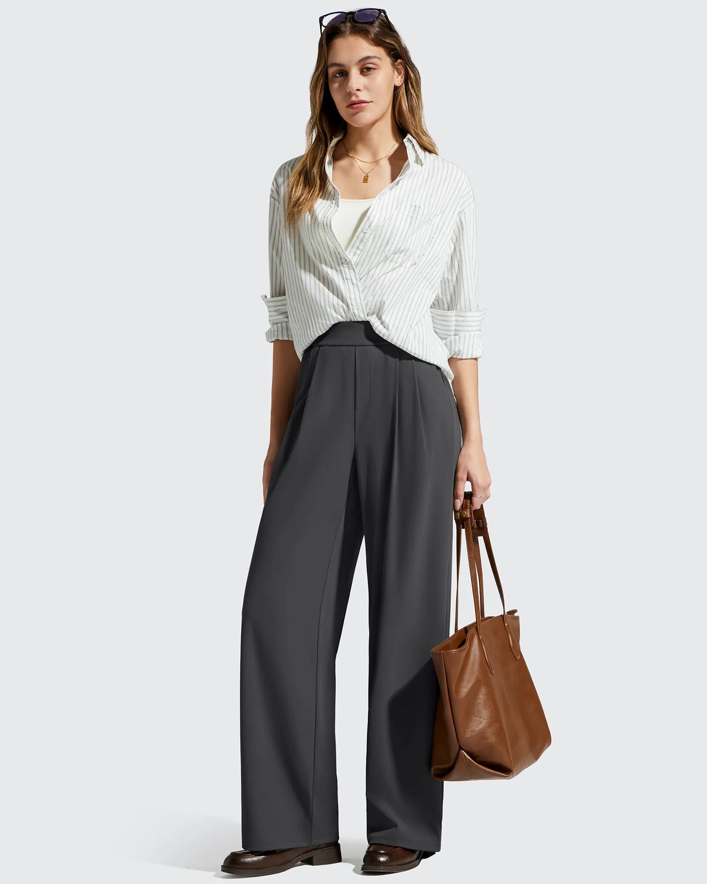 Pantalones Casuales de Vestir de Talle Alto ShiftReady
