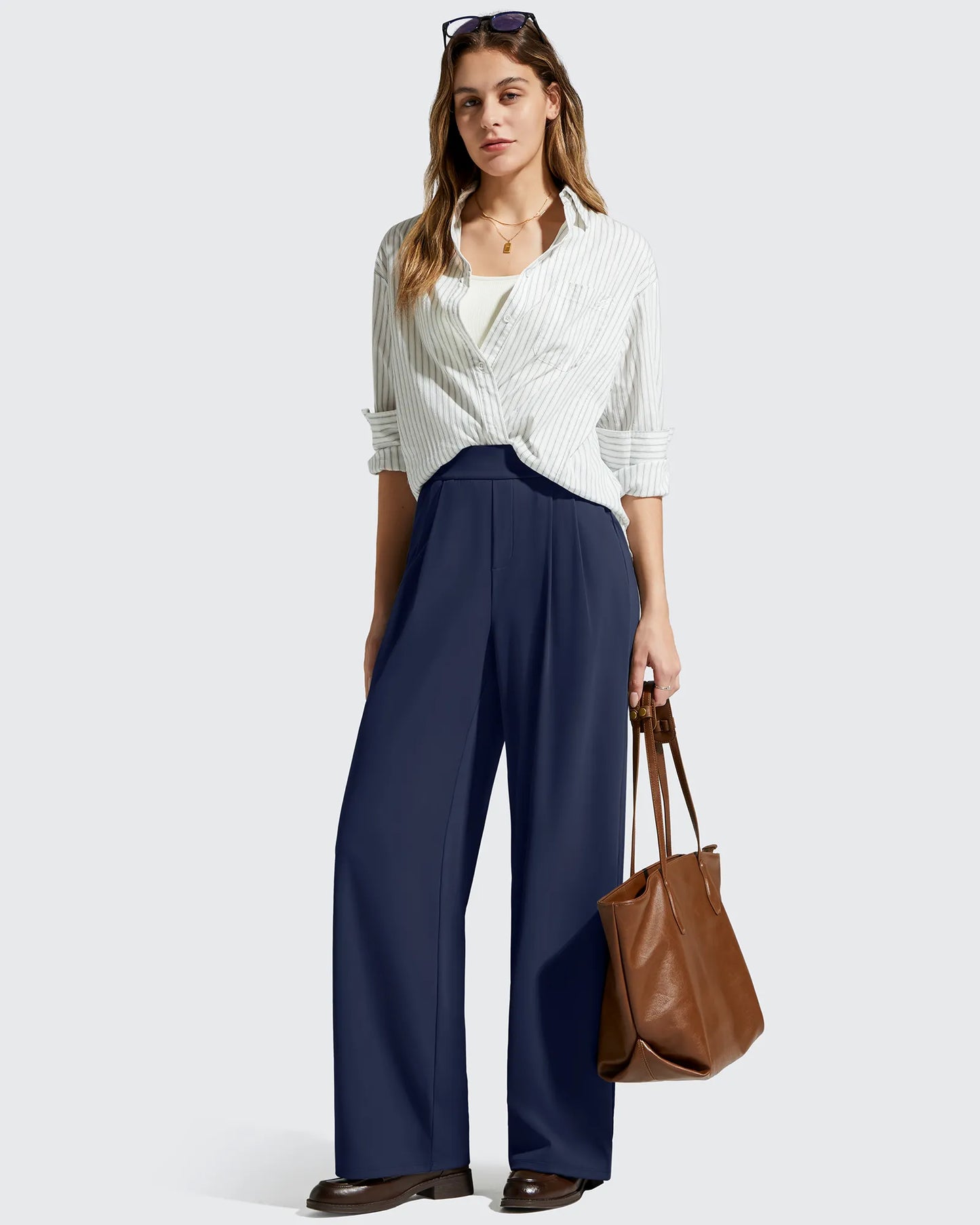 Pantalones Casuales de Vestir de Talle Alto ShiftReady