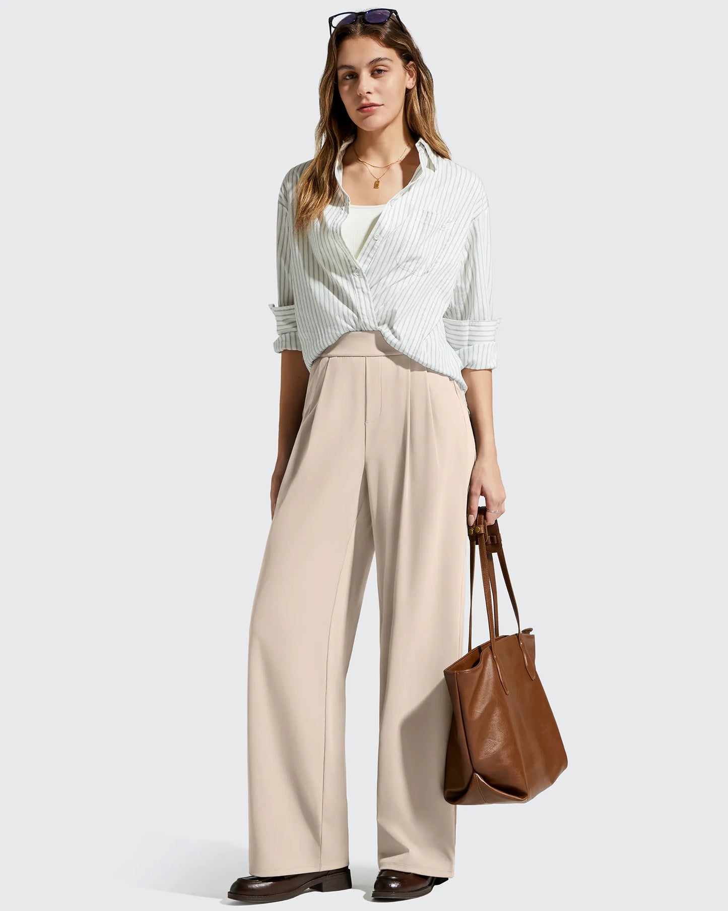 Pantalones Casuales de Vestir de Talle Alto ShiftReady