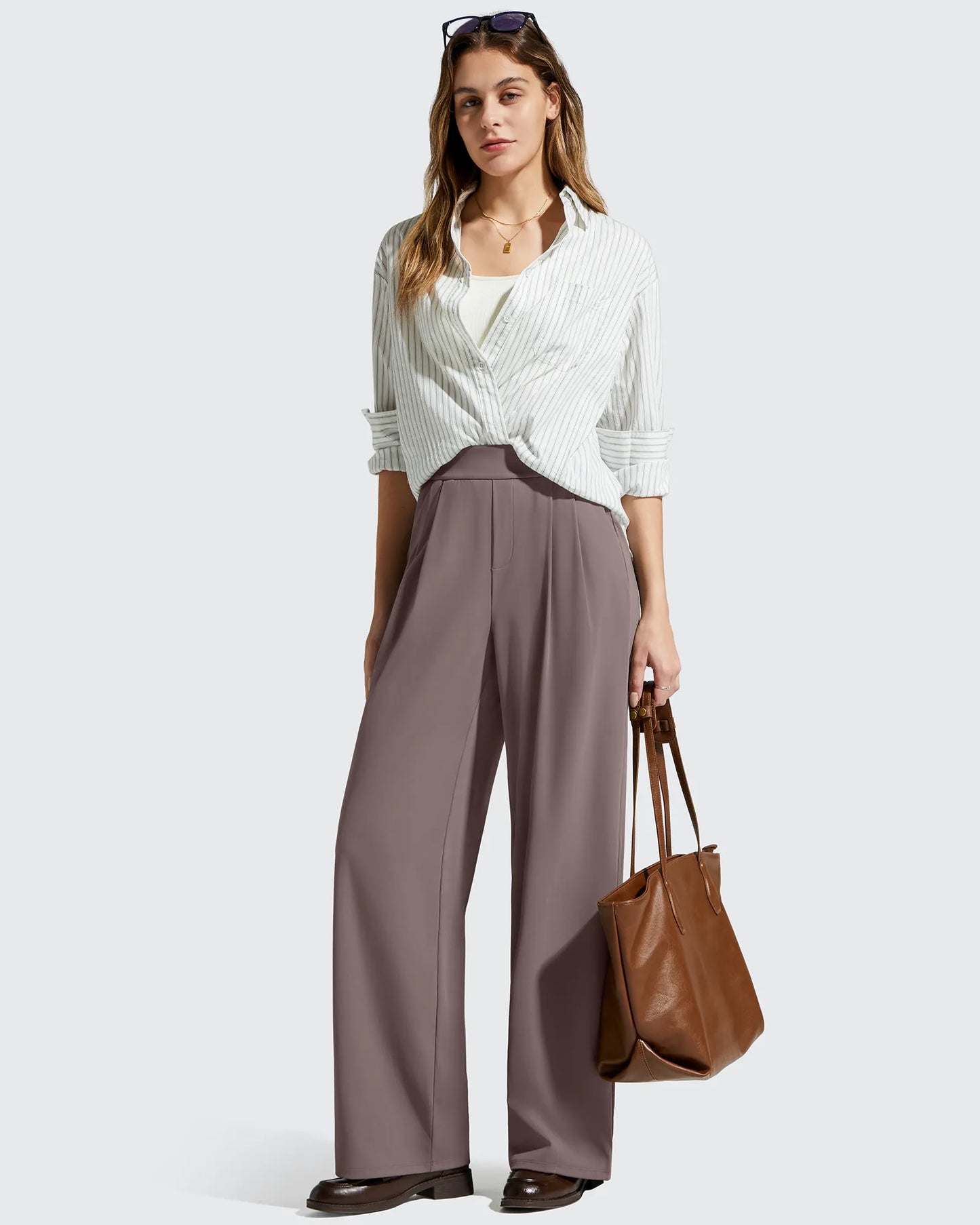 Pantalones Casuales de Vestir de Talle Alto ShiftReady