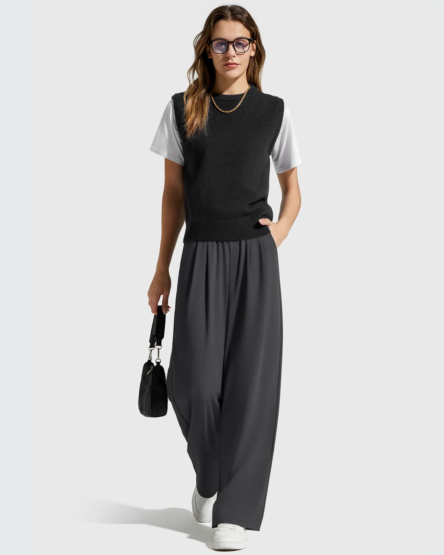 Pantalones Casuales de Vestir de Talle Alto ShiftReady