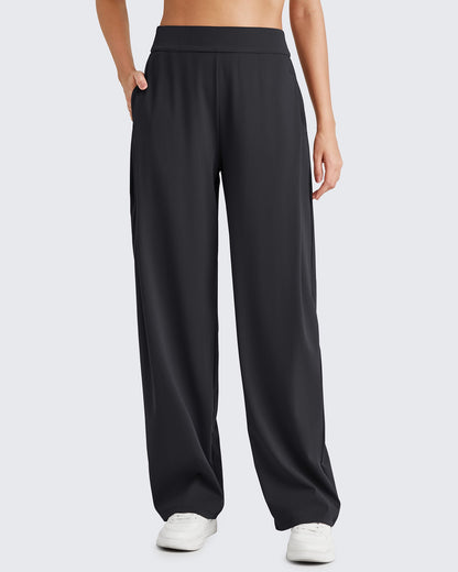 Pantalones de vestir de pernera ancha y talle alto ShiftReady
