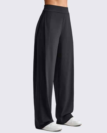 Pantalones de vestir de pernera ancha y talle alto ShiftReady