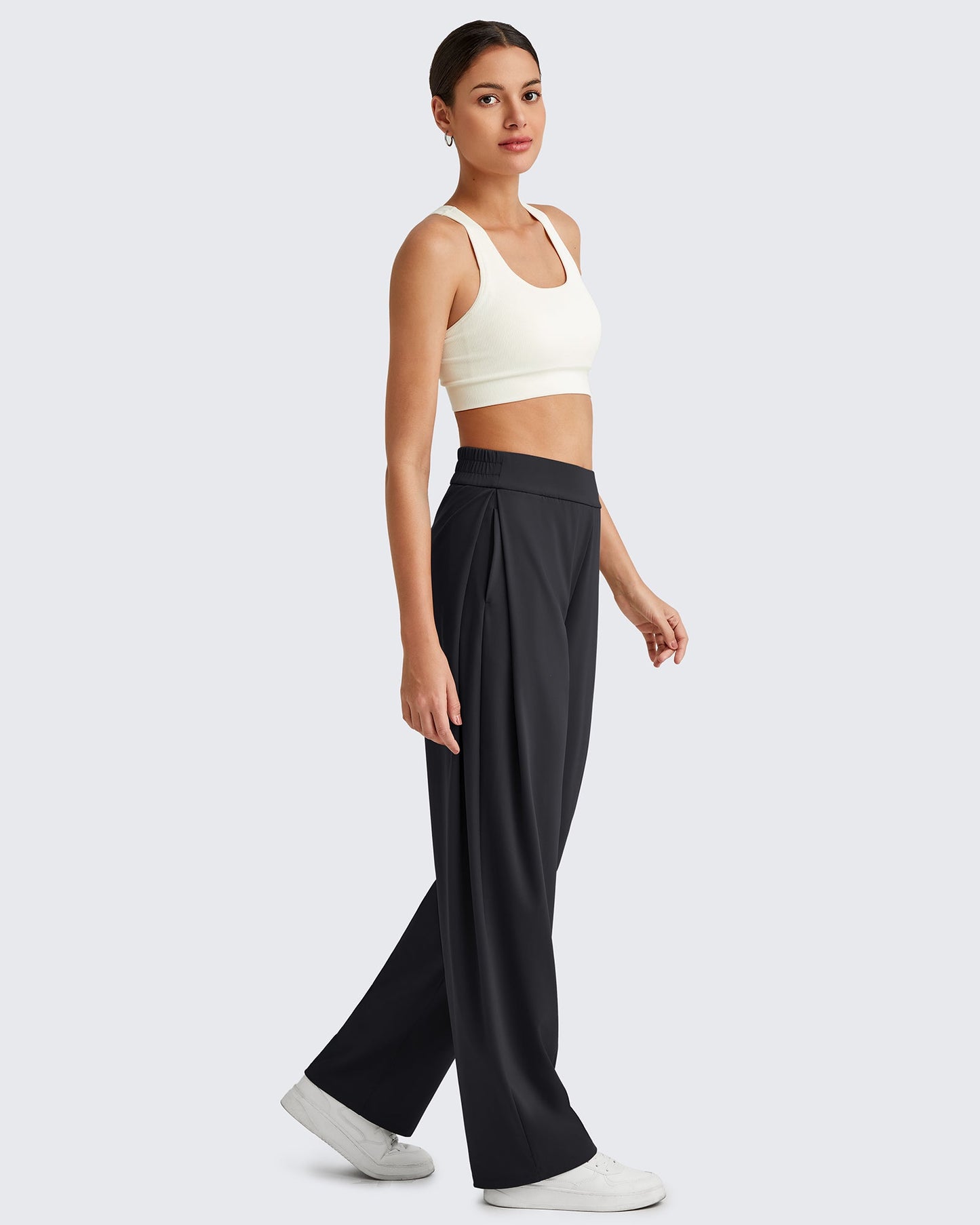 Pantalones de vestir de pernera ancha y talle alto ShiftReady