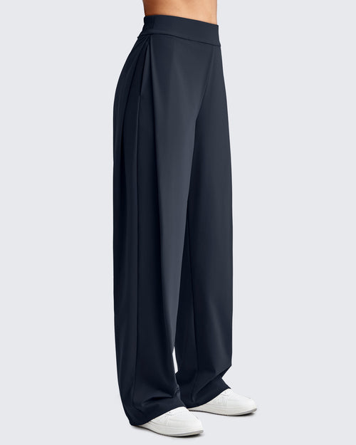 Pantalones de vestir de pernera ancha y talle alto ShiftReady